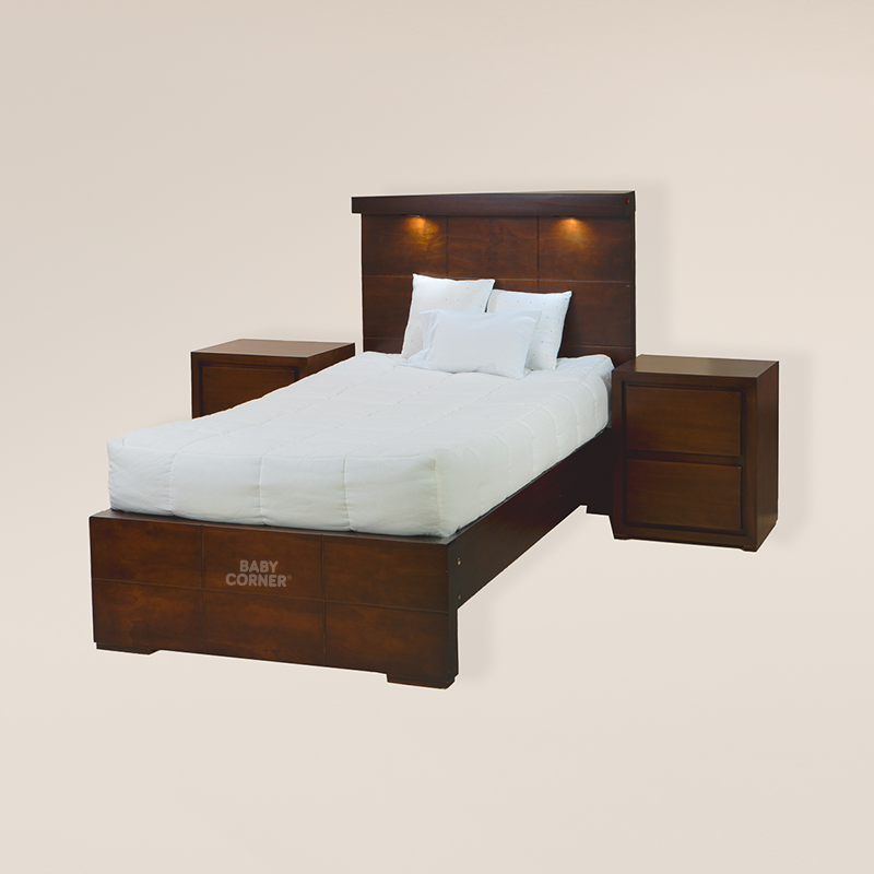 Cama Individual Contemporanea con focos