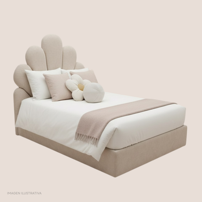 Cama Tapizada Flor